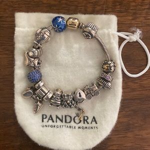 Pandora bracelet with charms